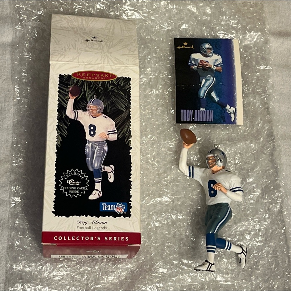 Hallmark Football Legends Ornament-Classic- Troy Aikmen w/card #2 in the Series